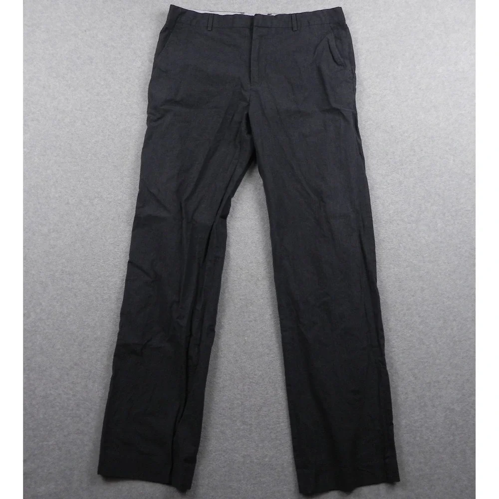 Banana Republic Pants Mens 36x36 Modern Fit Dress Suit Cotton Flat Front Gray